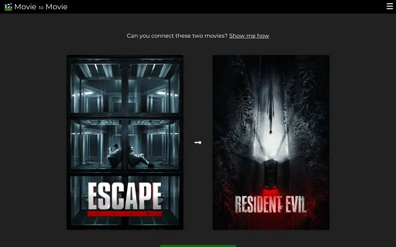 Movie to Movie homepage screenshot