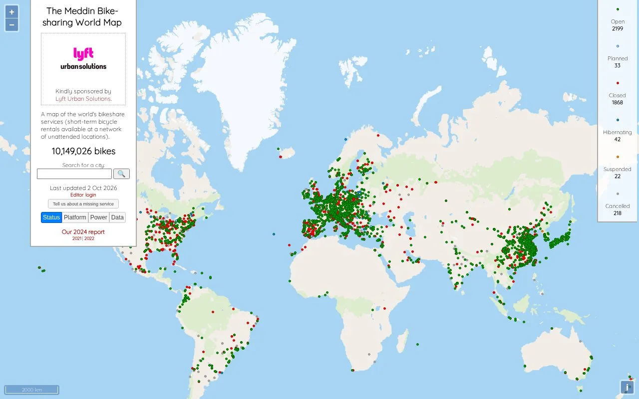 Bike Sharing homepage screenshot