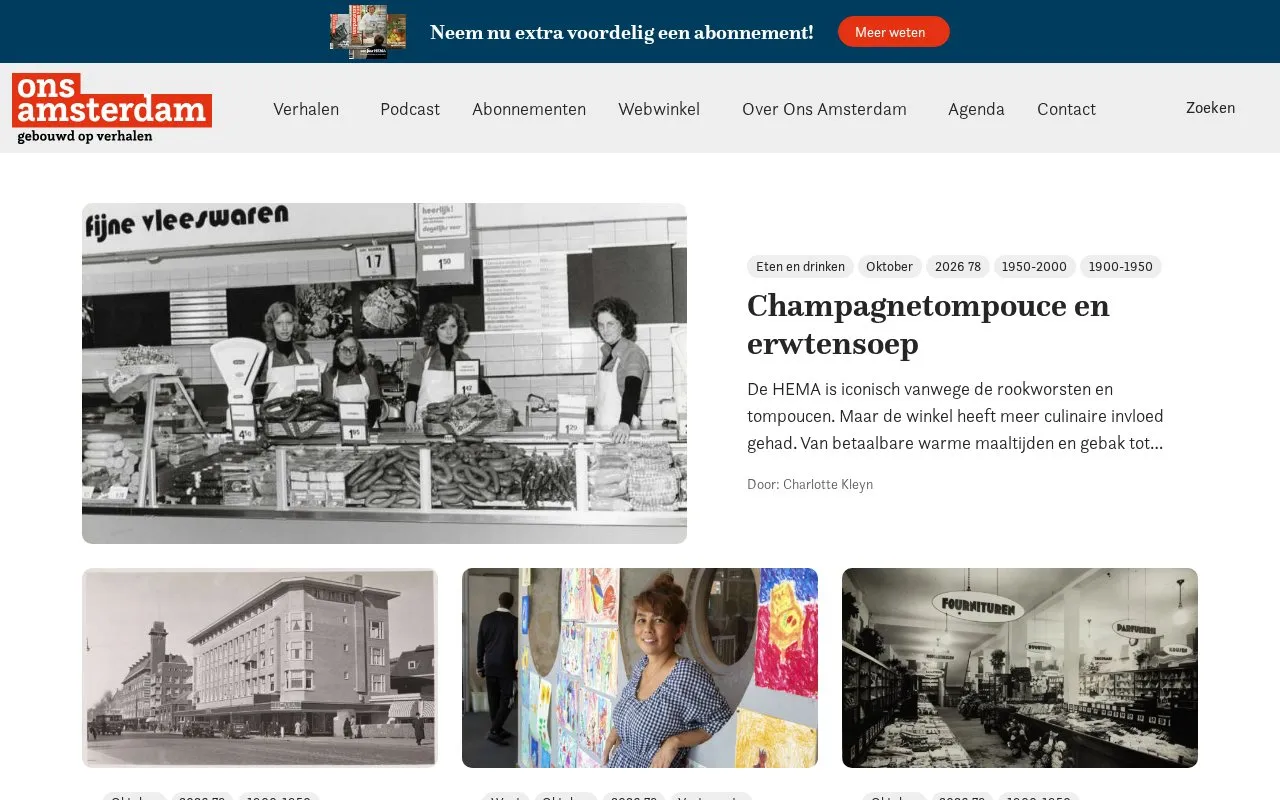 Ons Amsterdam homepage screenshot