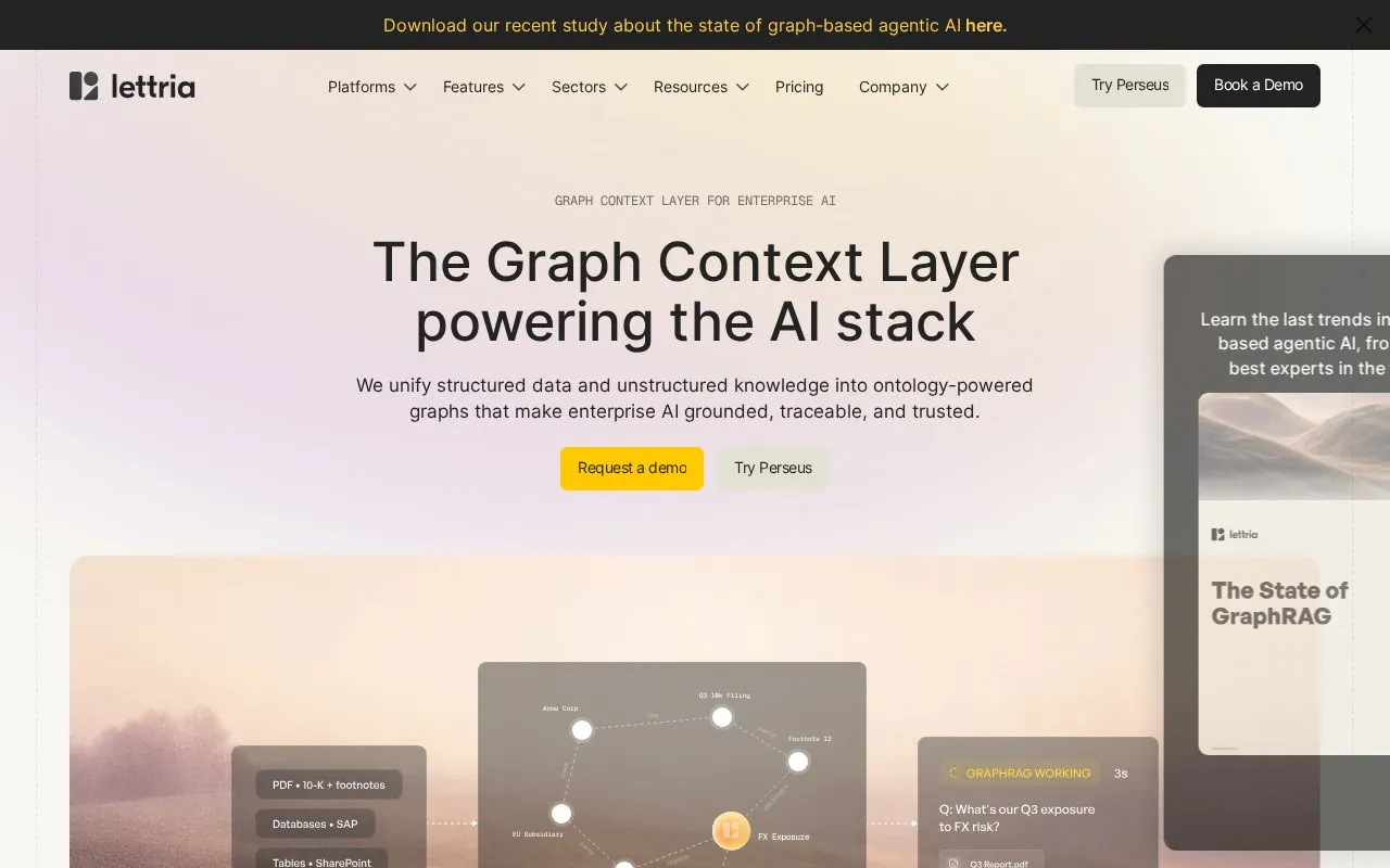 Lettria homepage screenshot