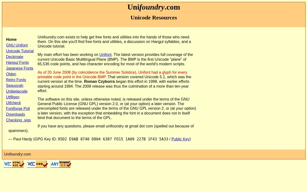 Unifoundry homepage screenshot