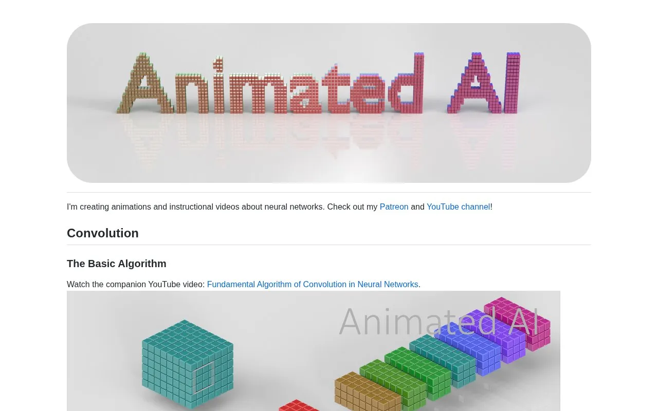 Animated AI homepage screenshot