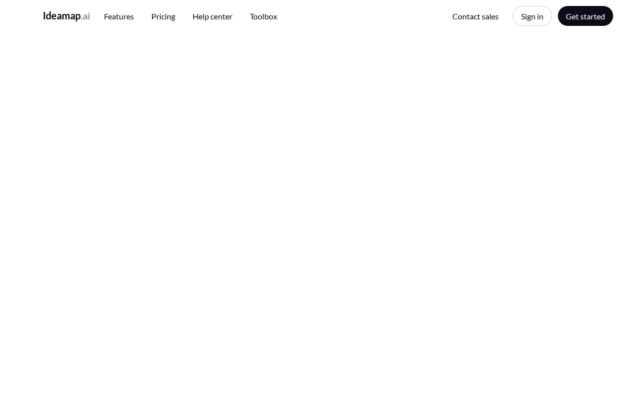 Ideamap homepage screenshot