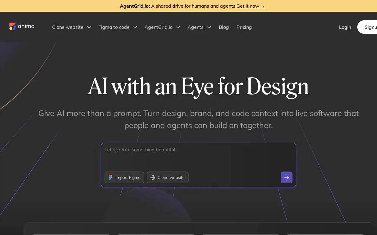 Animaapp homepage screenshot