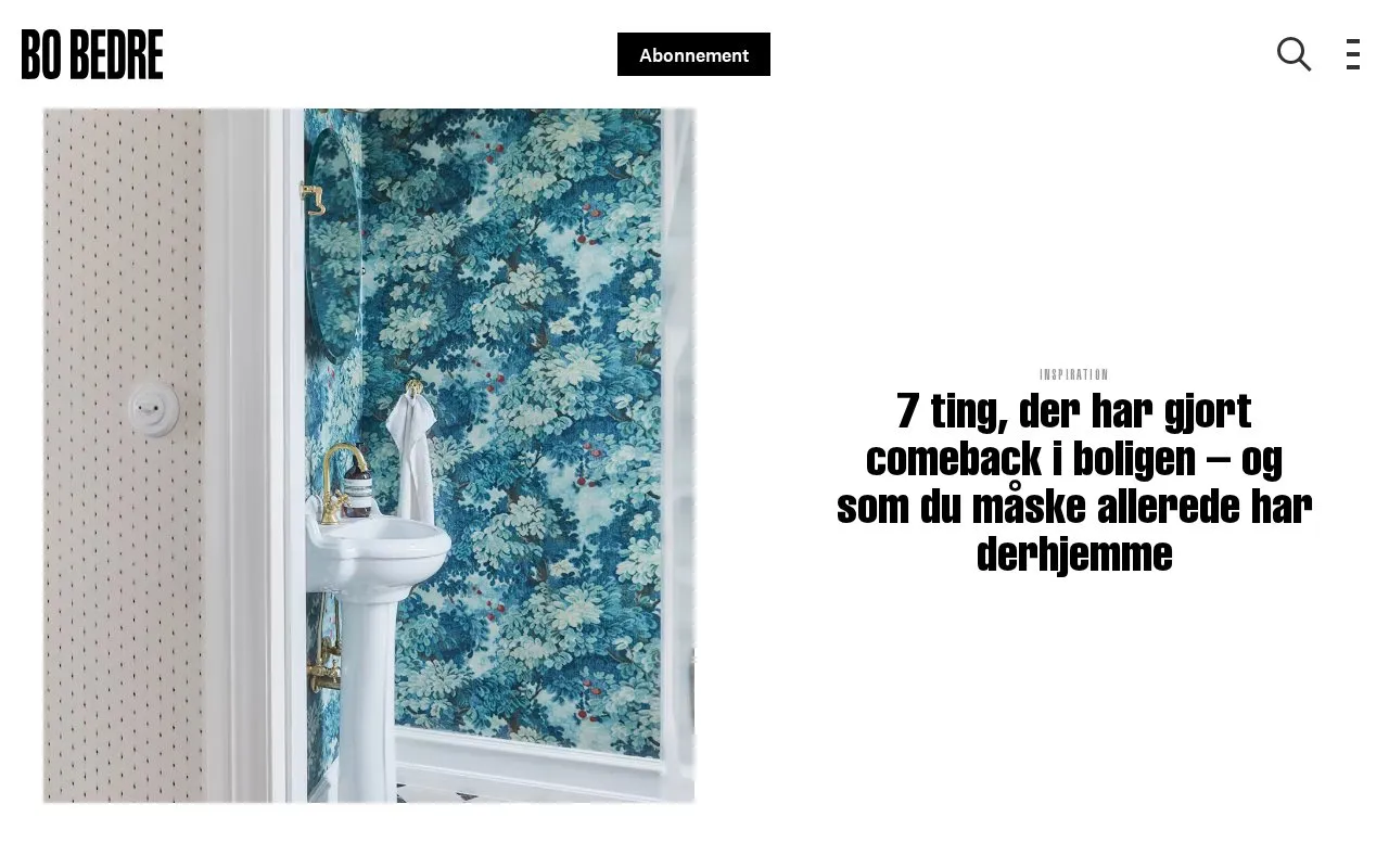 BO BEDRE homepage screenshot