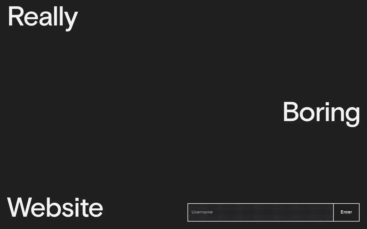 Really Boring Website homepage screenshot