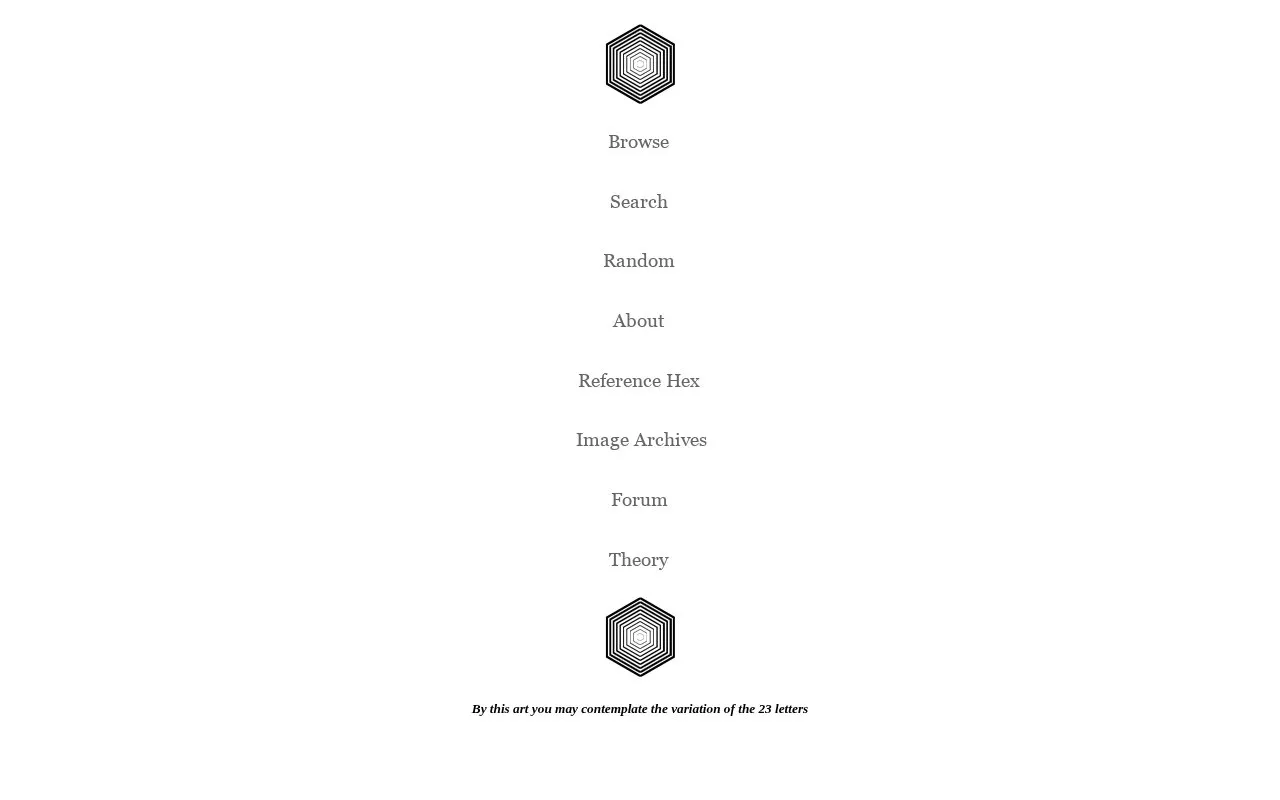 Library of Babel homepage screenshot