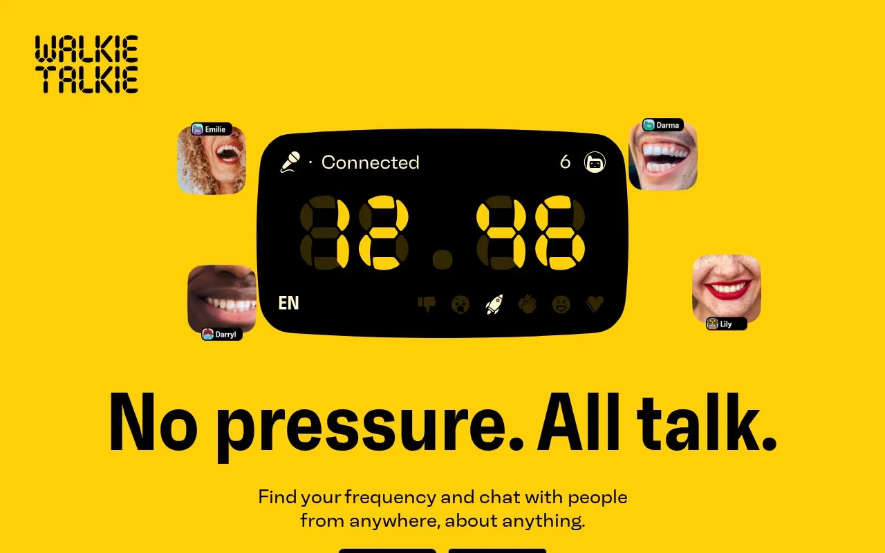 Walkie-Talkie homepage screenshot