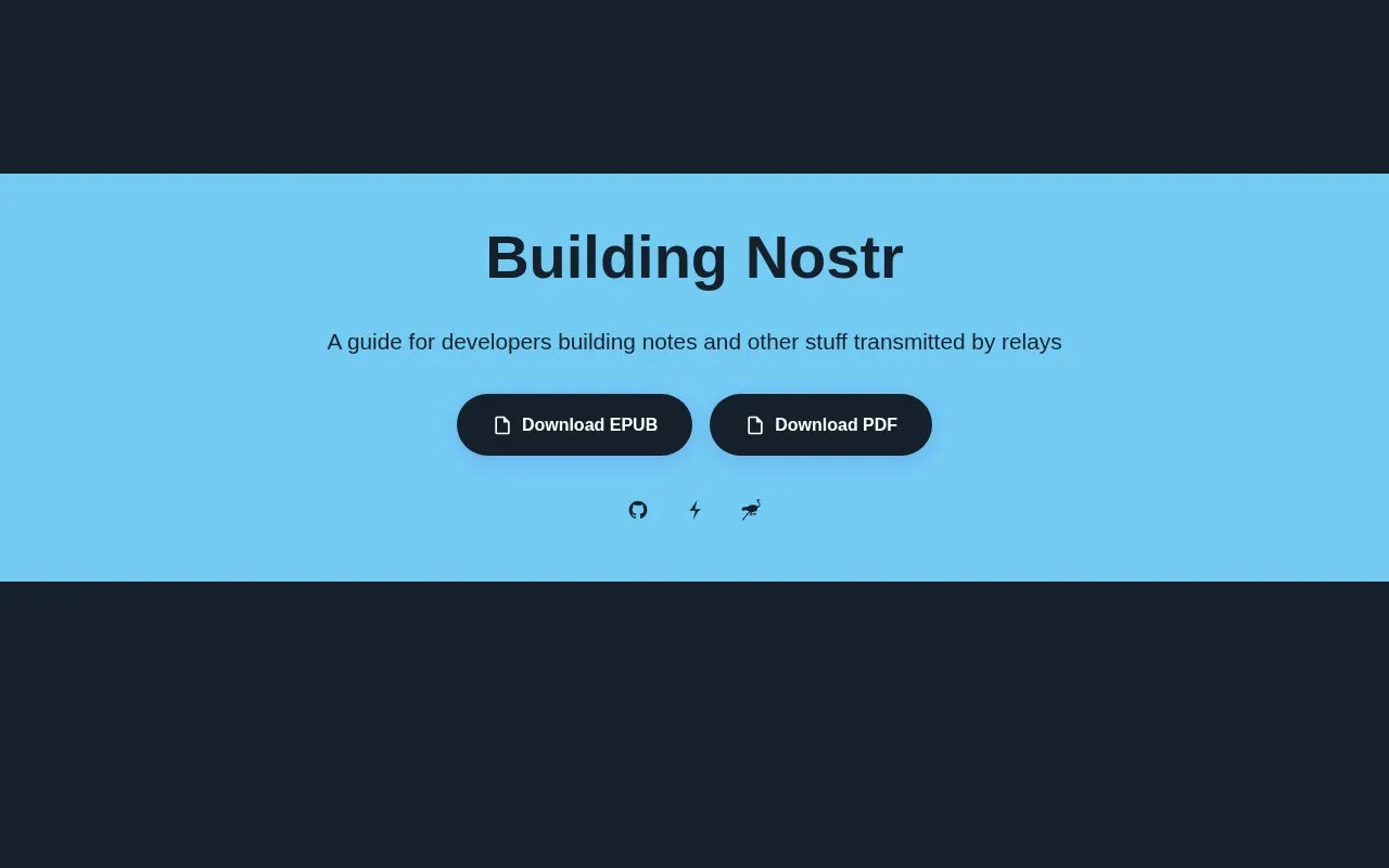 Building Nostr homepage screenshot