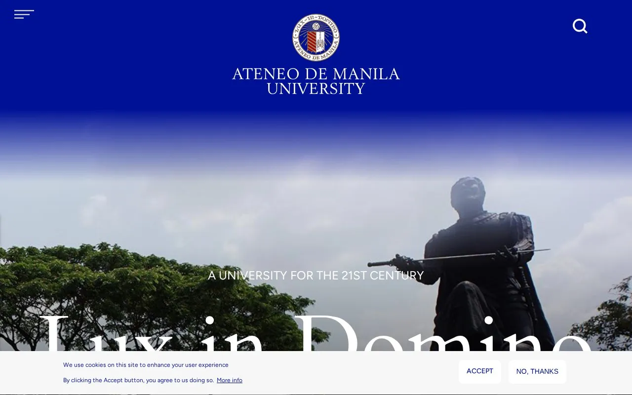 Ateneo de Manila University homepage screenshot