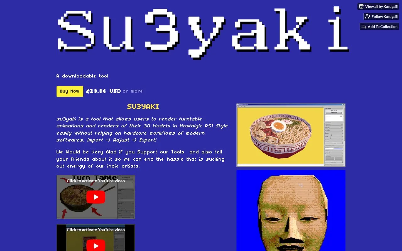 Su3yaki homepage screenshot