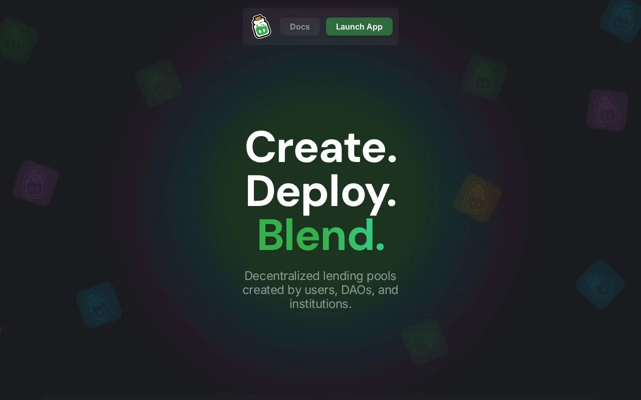 Blend Pools V2 homepage screenshot