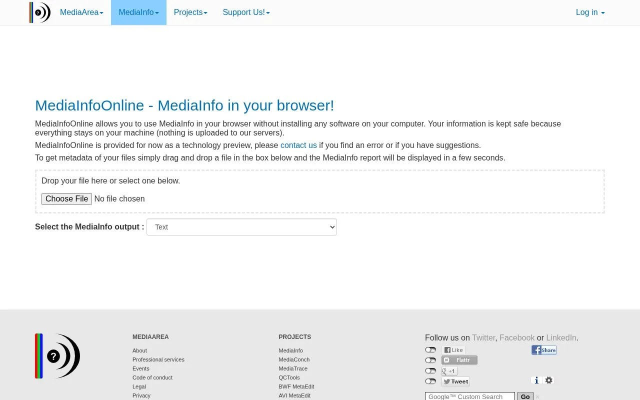 Online homepage screenshot