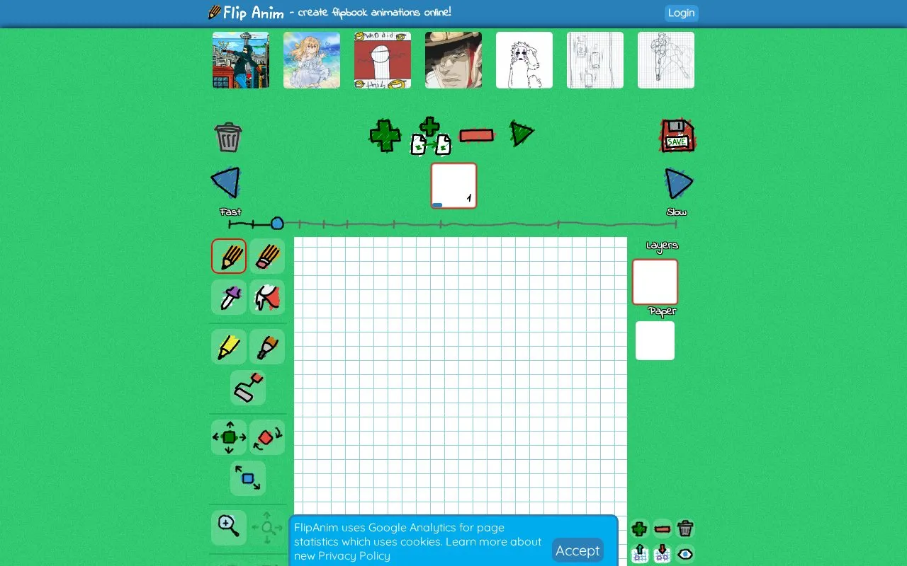 FlipAnim homepage screenshot