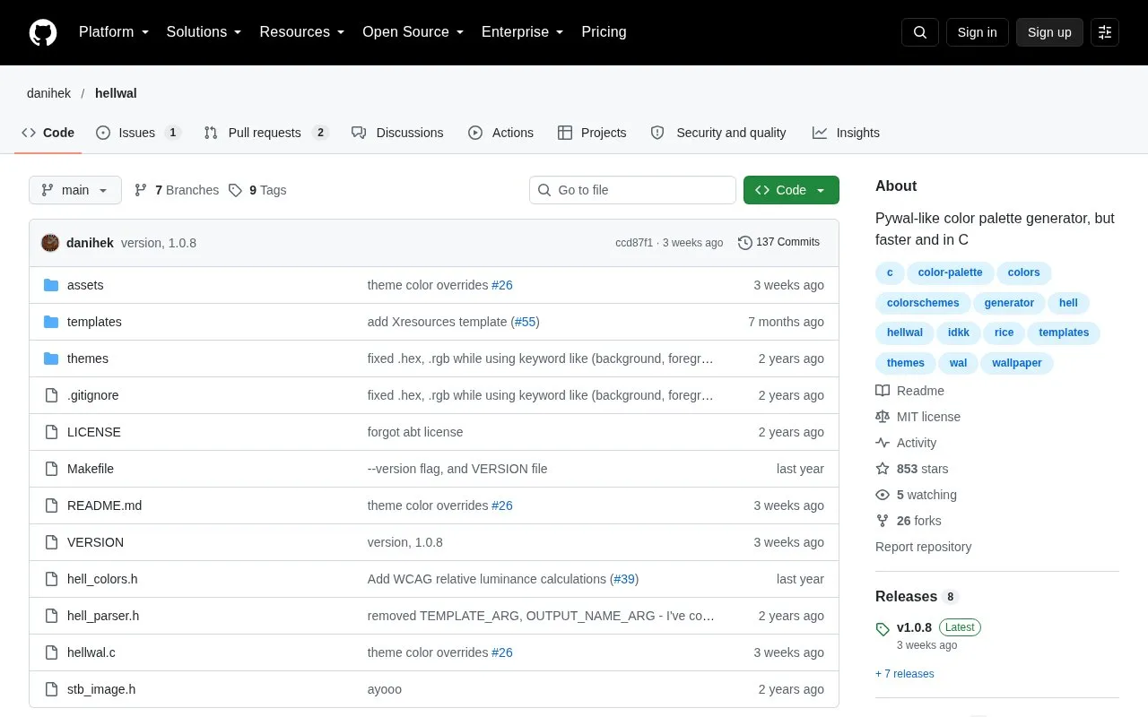 Hellwal homepage screenshot