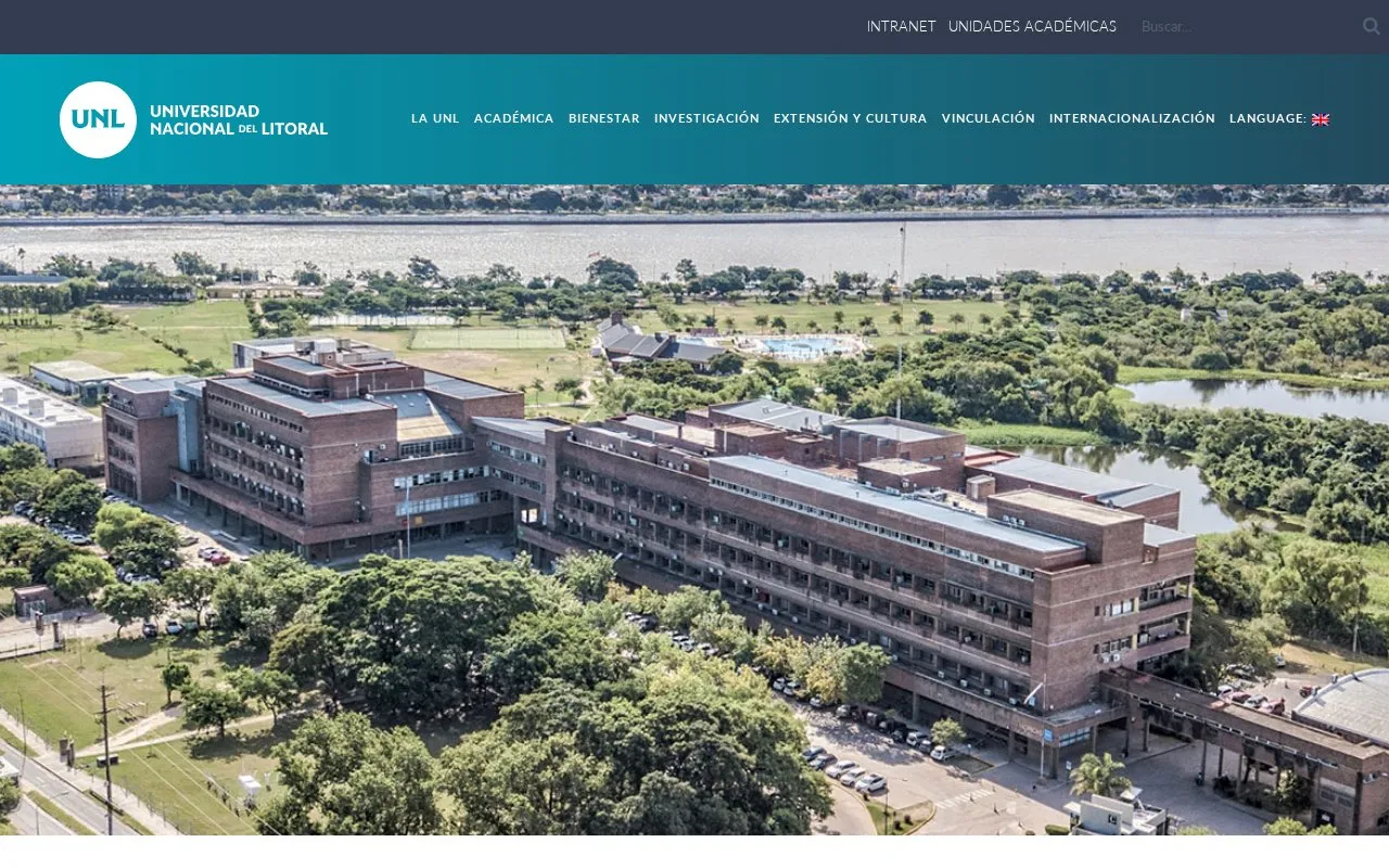 Universidad Nacional del Litoral homepage screenshot