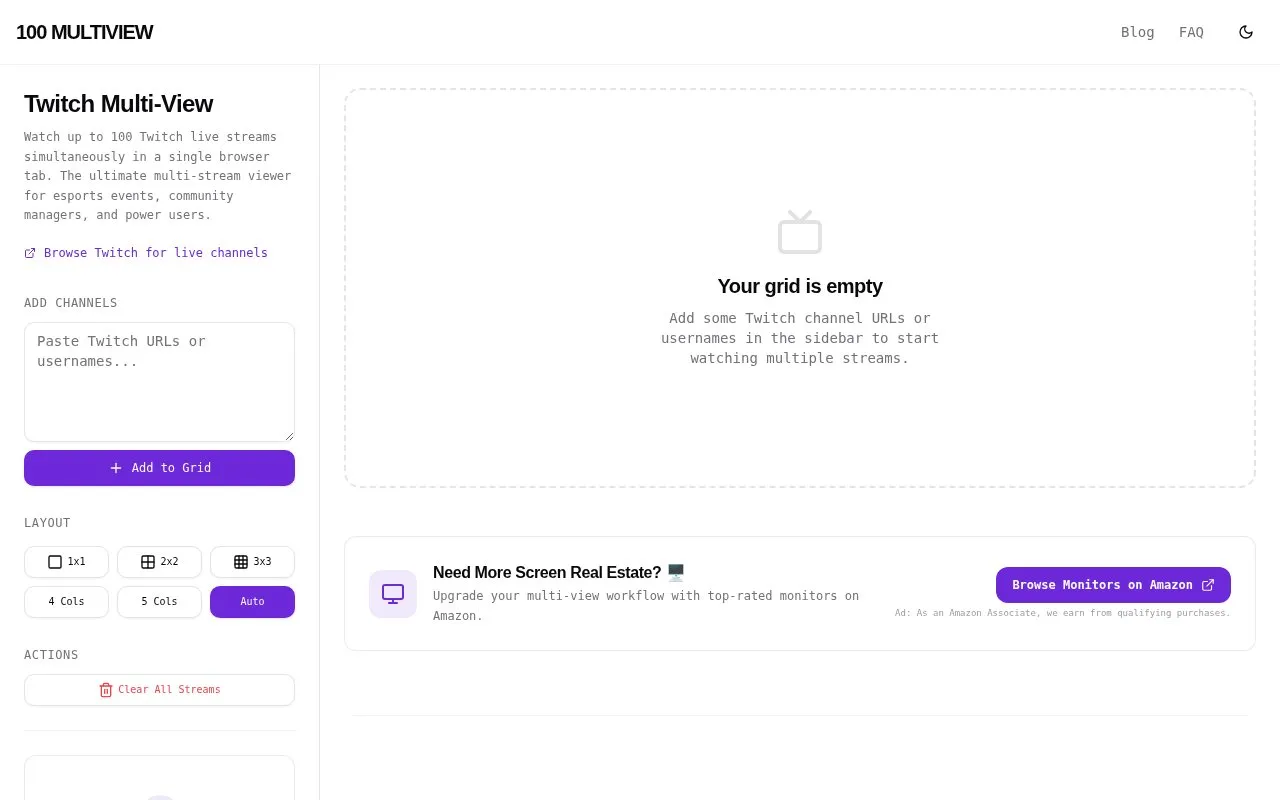 100 Multiview homepage screenshot