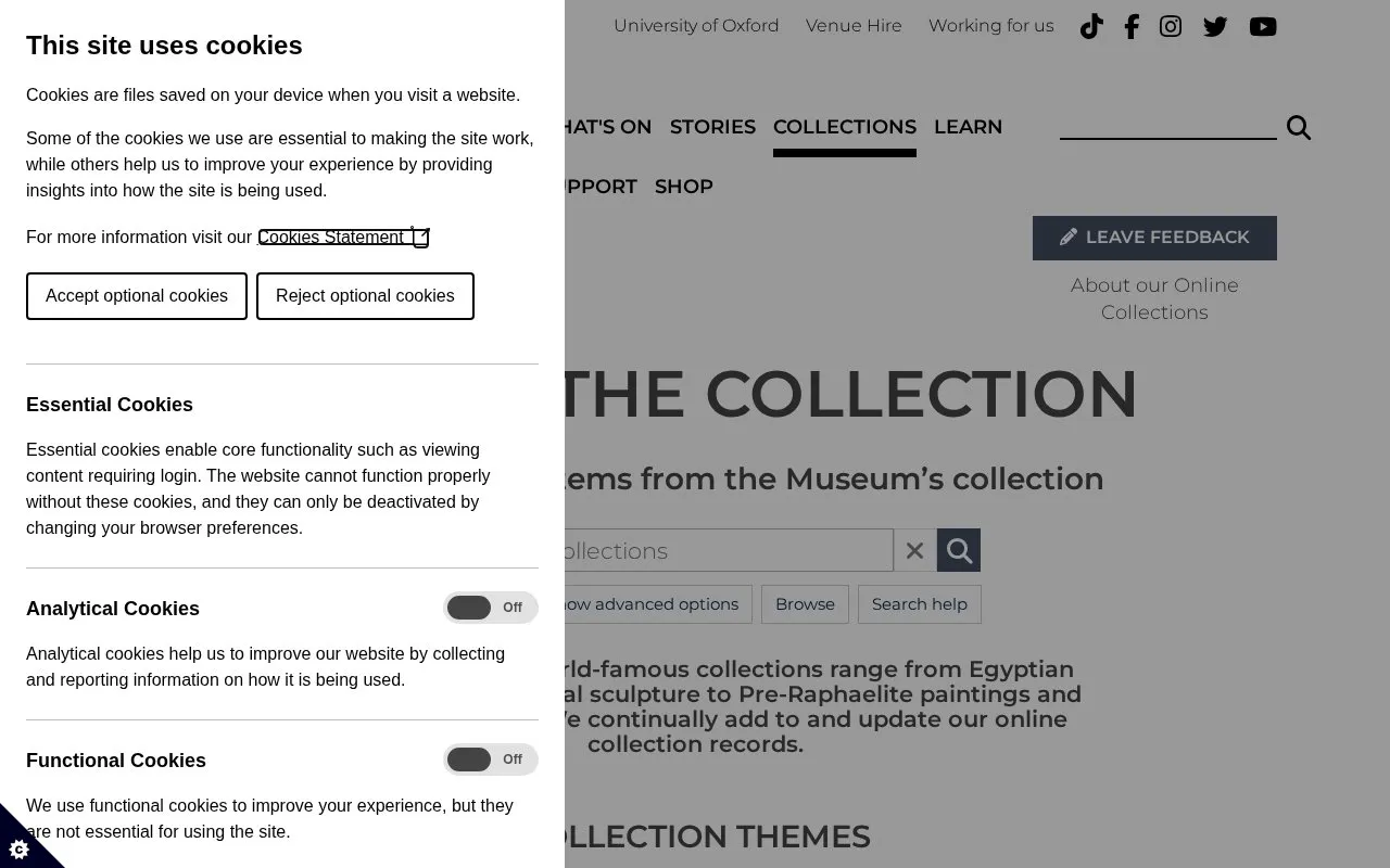 Ashmolean homepage screenshot