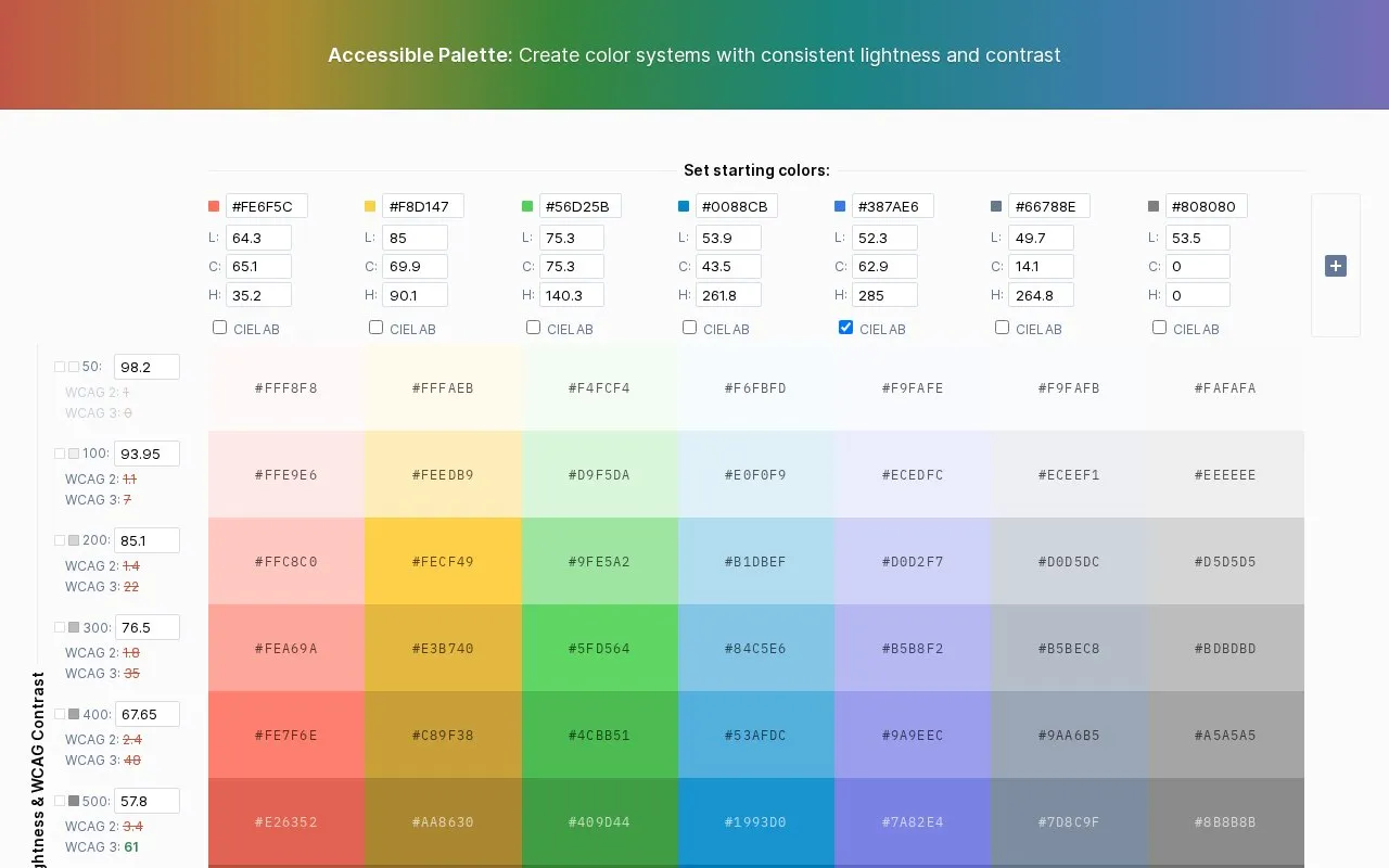 accessiblepalette homepage screenshot