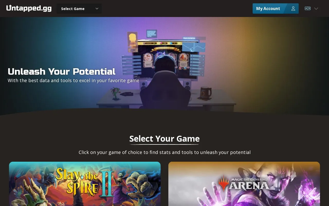 Untapped.gg homepage screenshot