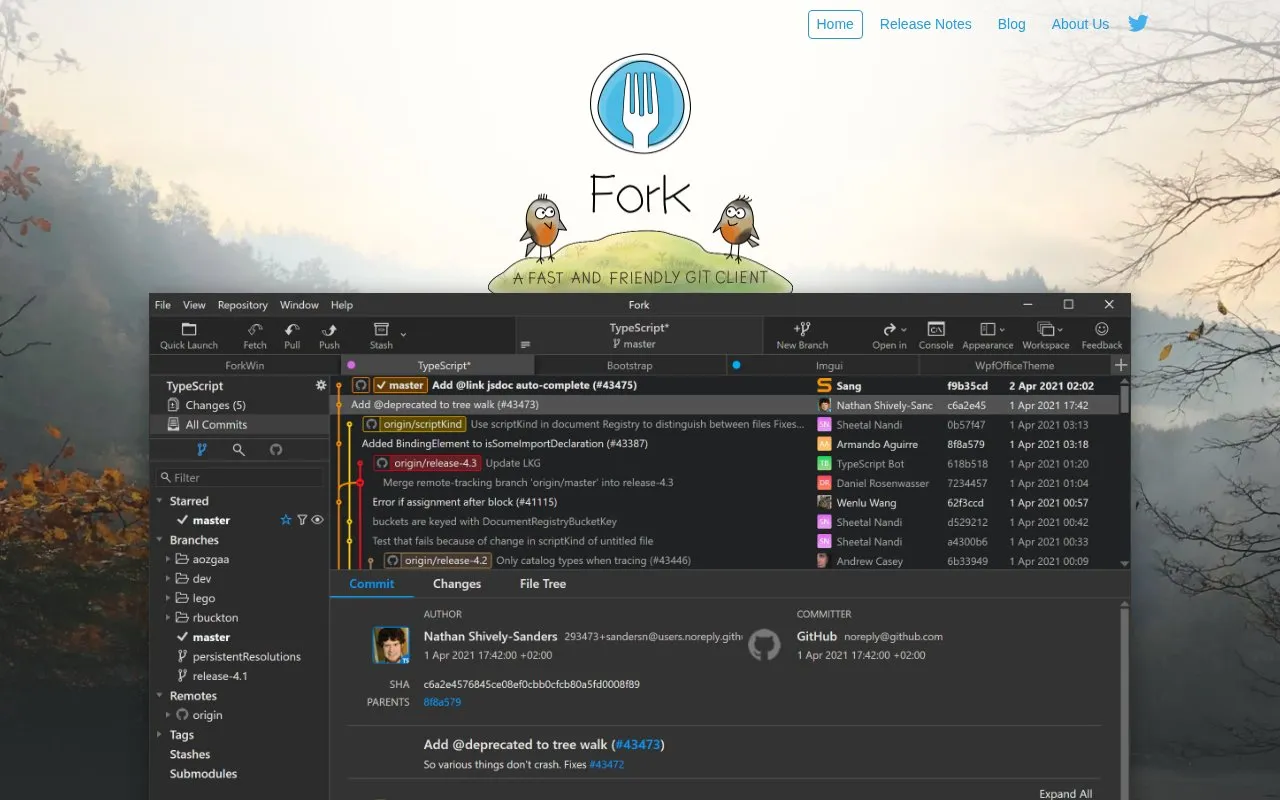 Fork homepage screenshot