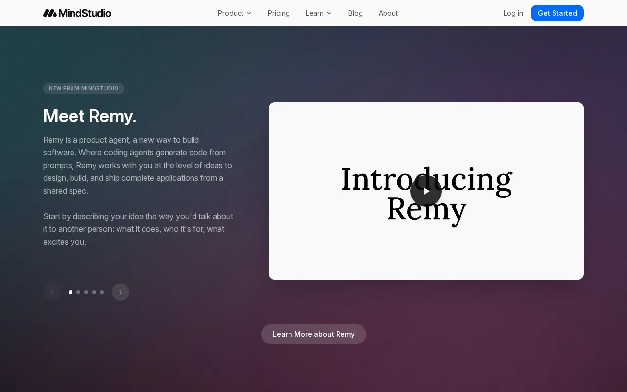 MindStudio homepage screenshot