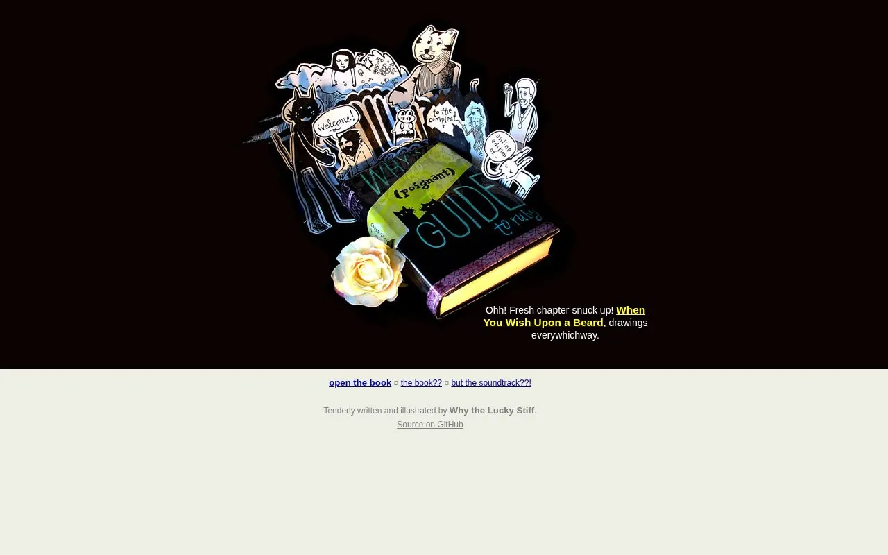 Poignant homepage screenshot