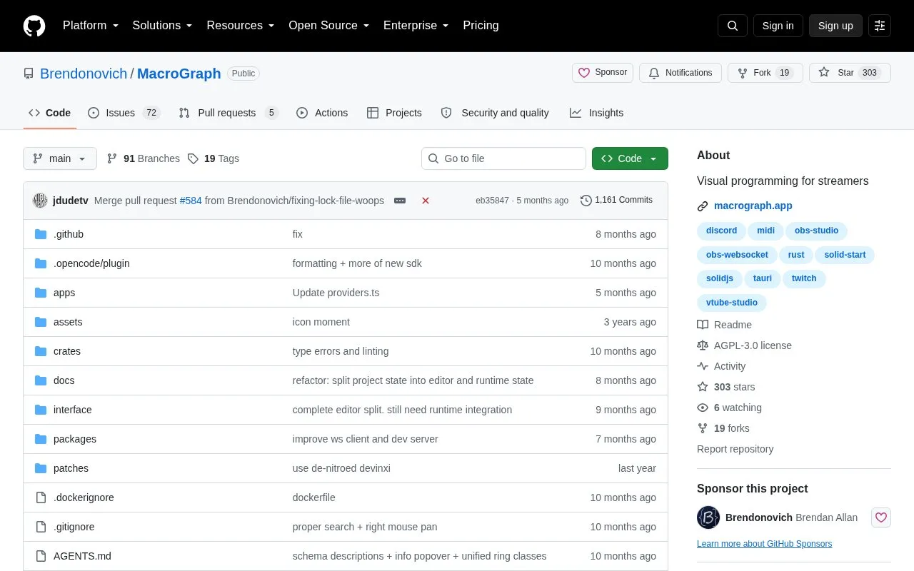 MacroGraph homepage screenshot