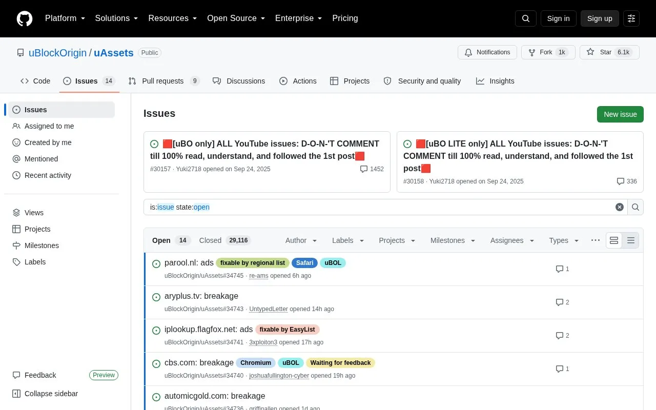 uAssets homepage screenshot