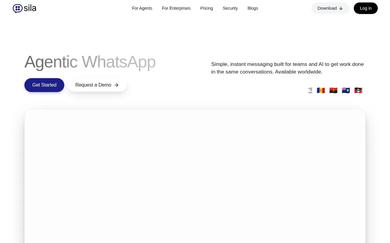 Sila homepage screenshot