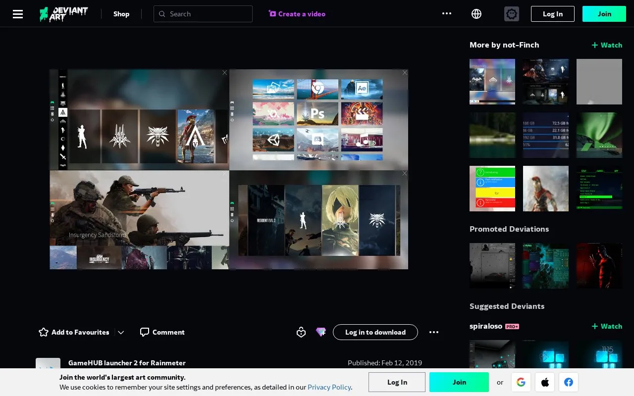 GameHUB Launcher homepage screenshot