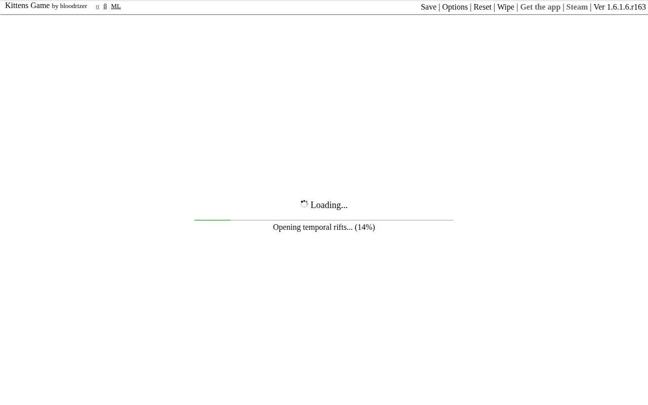 KittensGame homepage screenshot