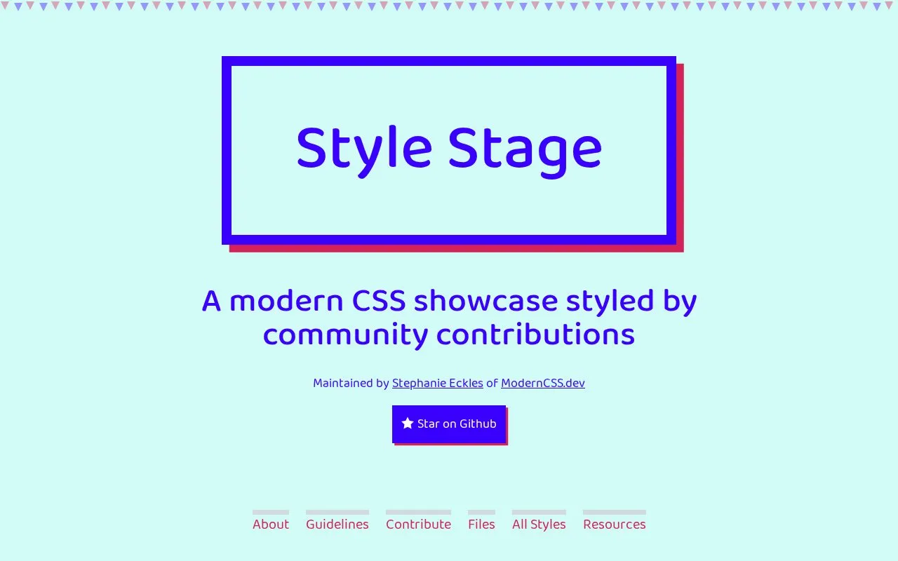 Style Stage homepage screenshot