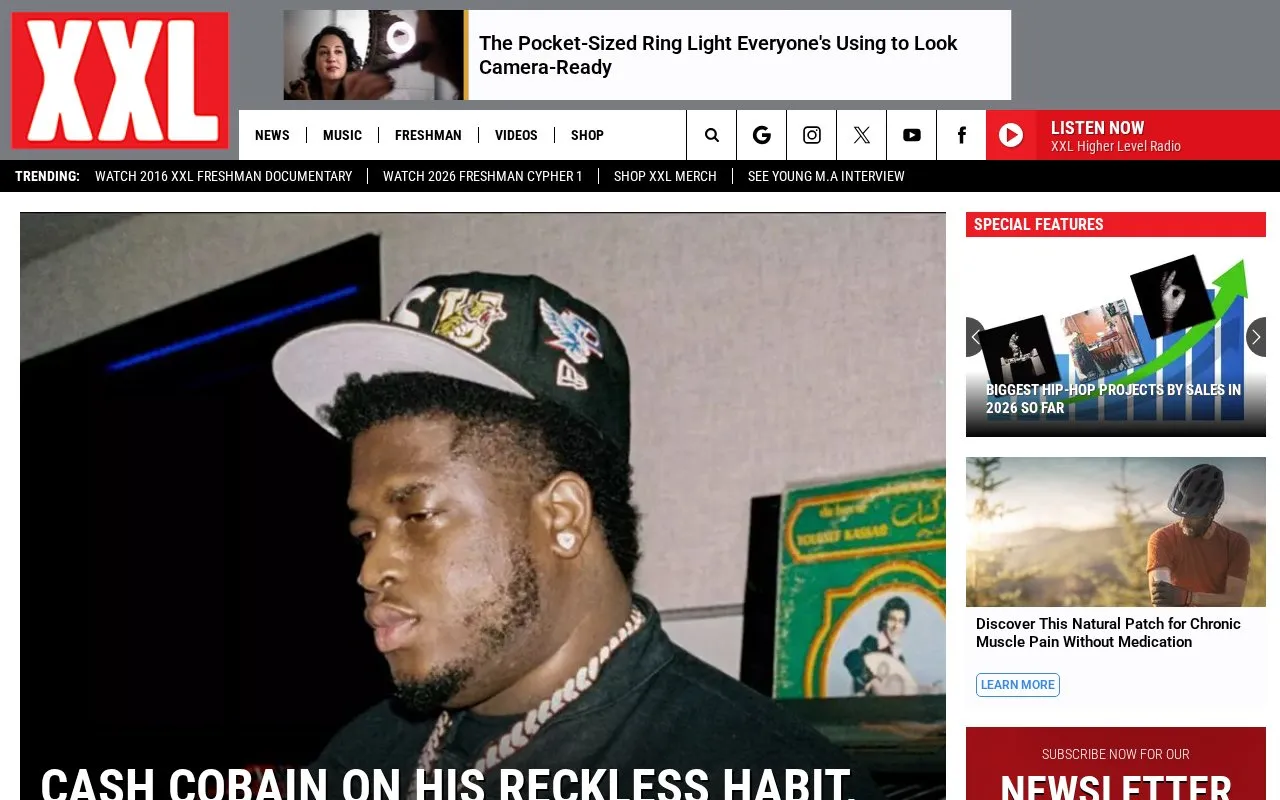 XXLckci homepage screenshot