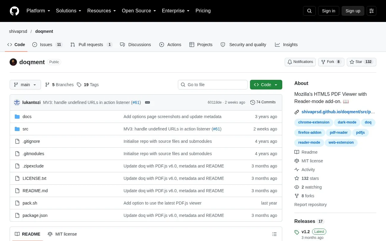 Doqment homepage screenshot