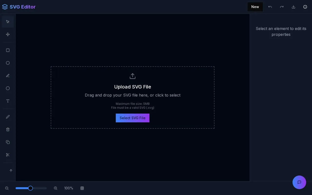 SVG Editor homepage screenshot