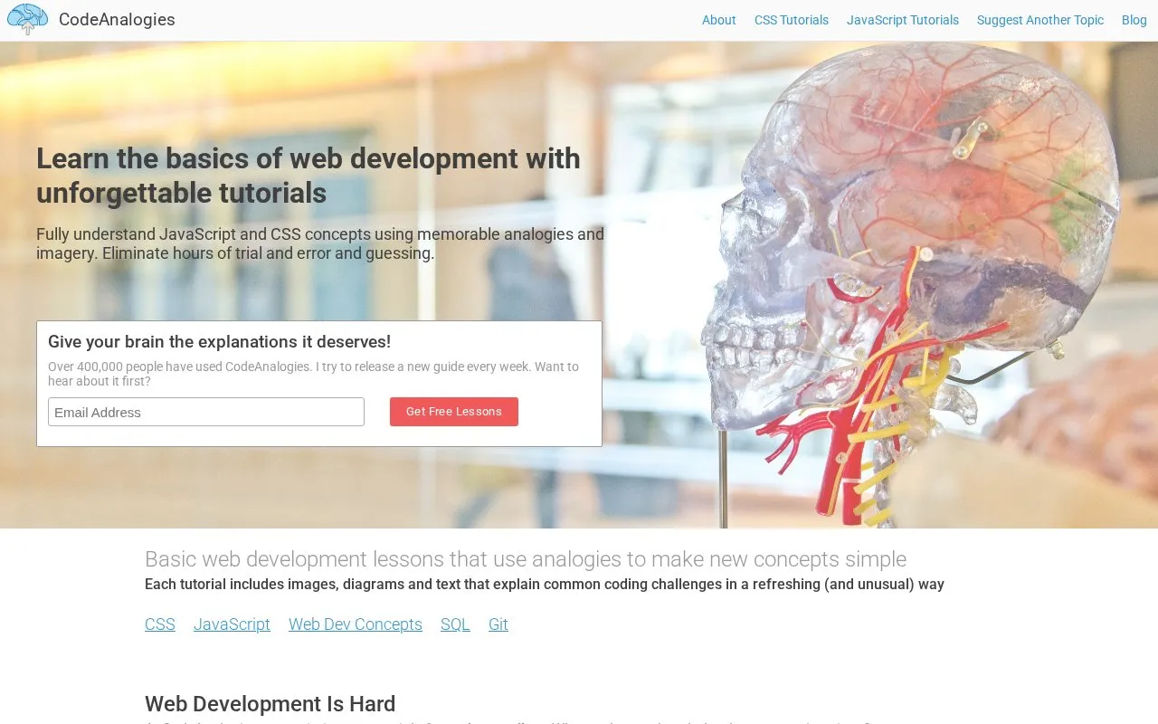 CodeAnalogies homepage screenshot