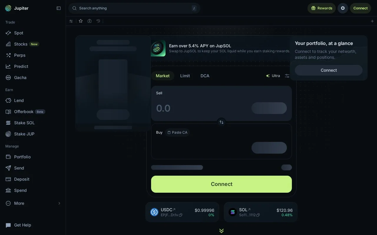 Jupiter Lend homepage screenshot