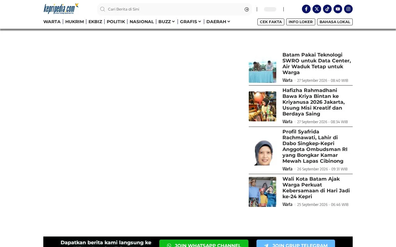 kepripedia.com homepage screenshot