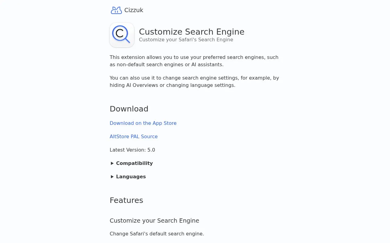 CSE homepage screenshot