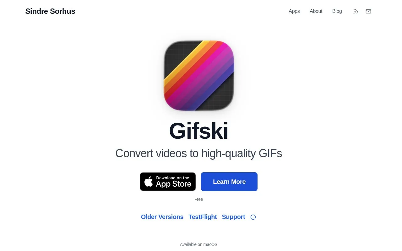Gifski homepage screenshot