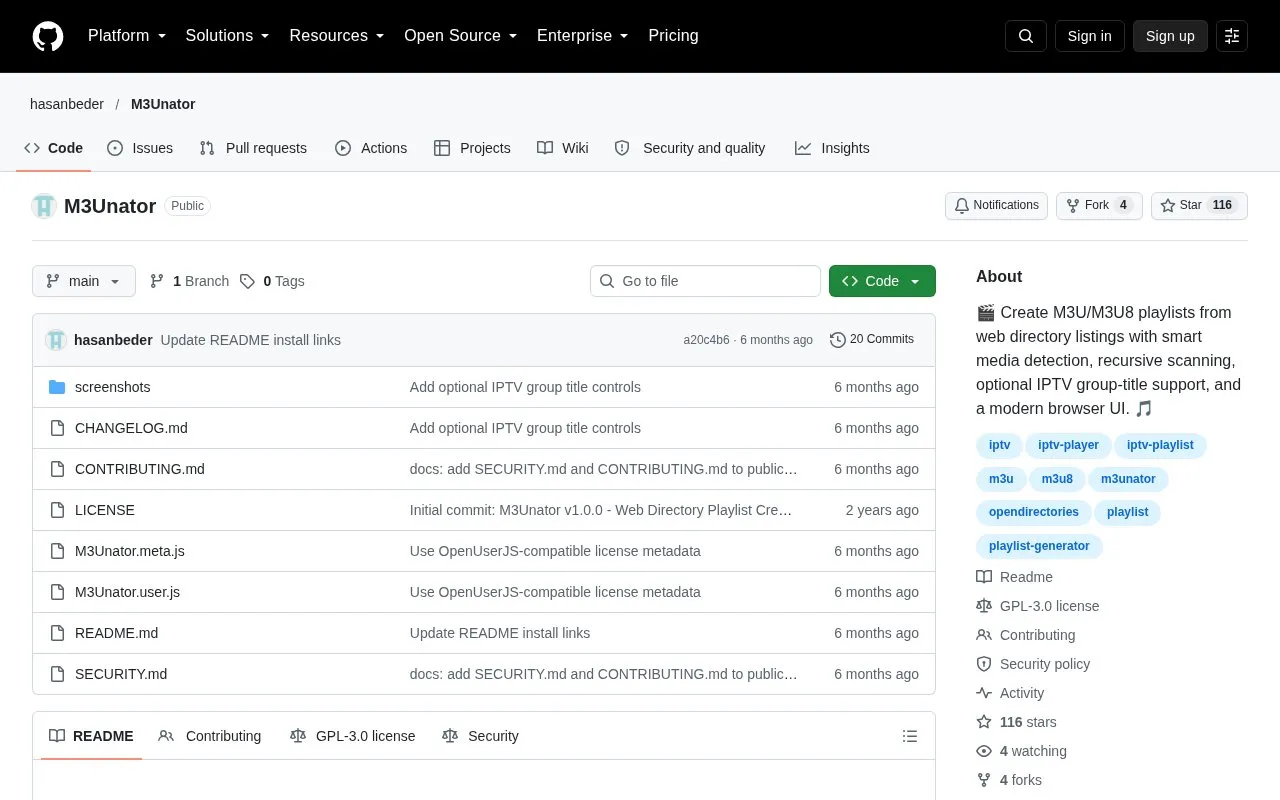 M3Unator homepage screenshot