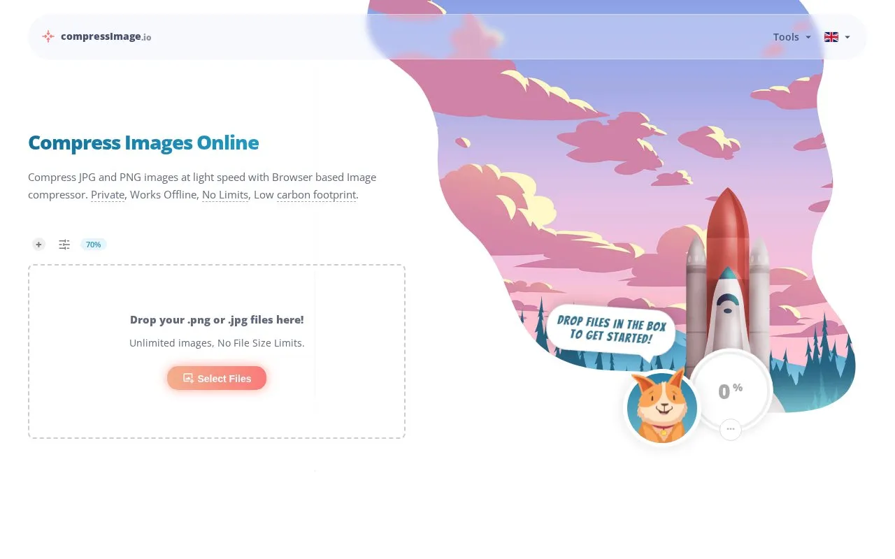 CompressImage homepage screenshot