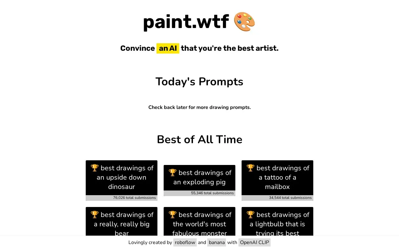 paint.wtf homepage screenshot