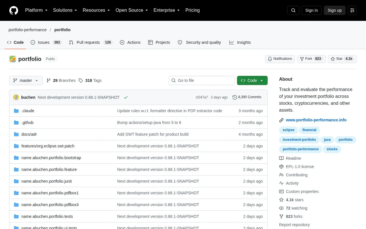 Portfolio homepage screenshot