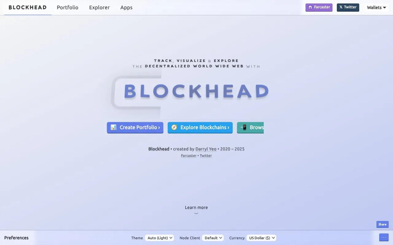 Blockhead homepage screenshot