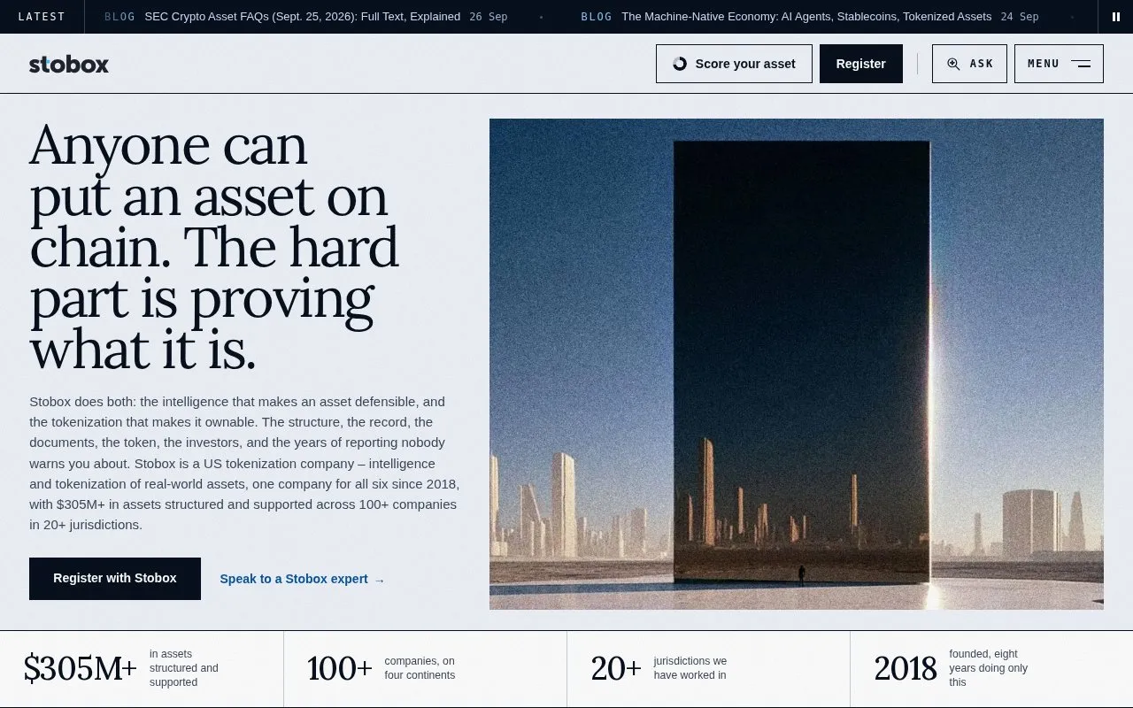Stobox homepage screenshot