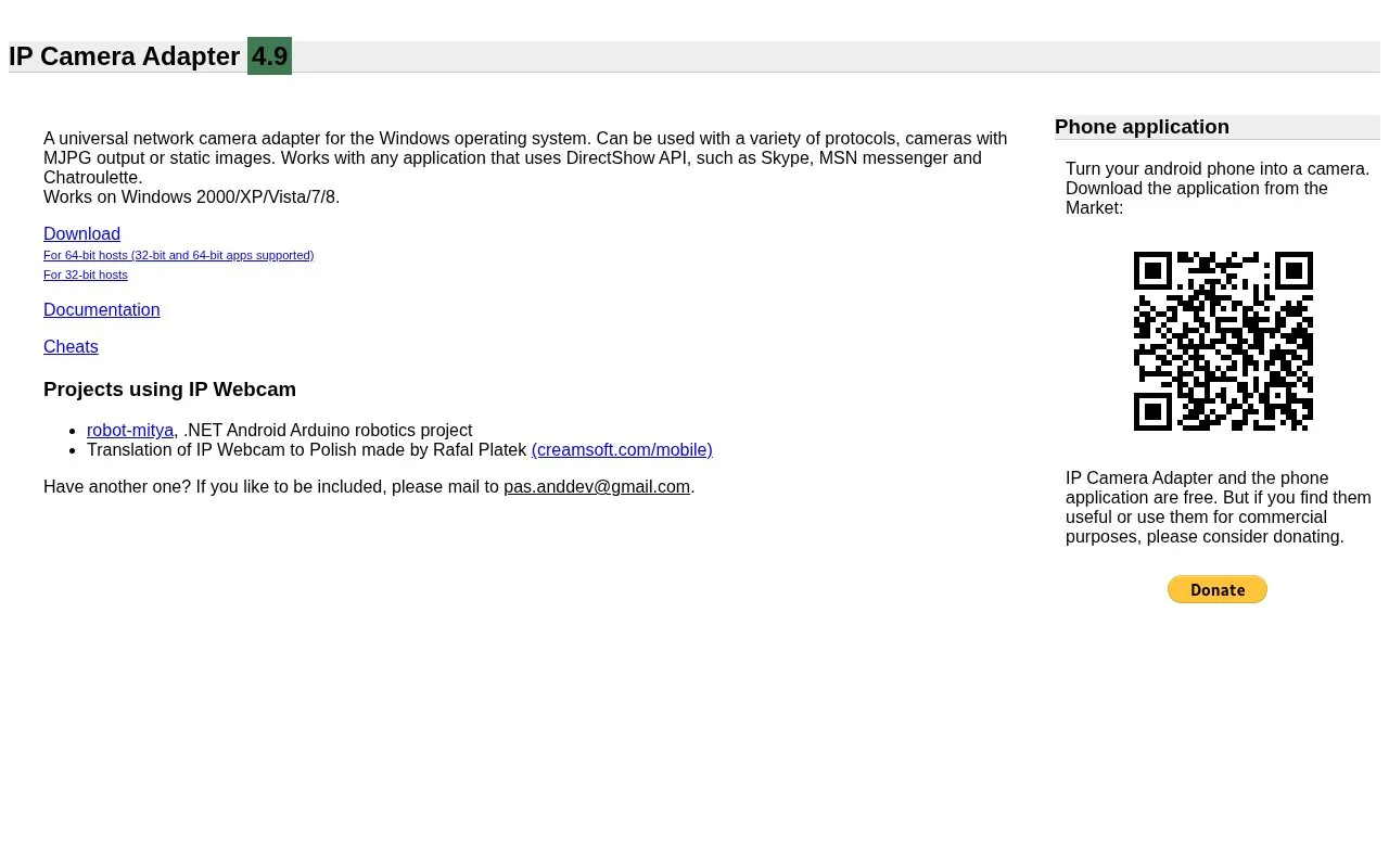 Windows Driver homepage screenshot