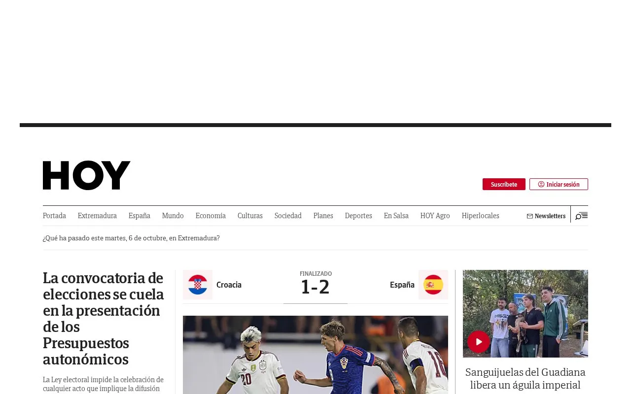 Hoy homepage screenshot