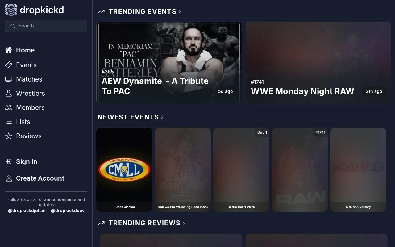 dropkickd homepage screenshot